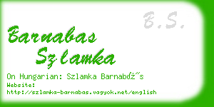 barnabas szlamka business card